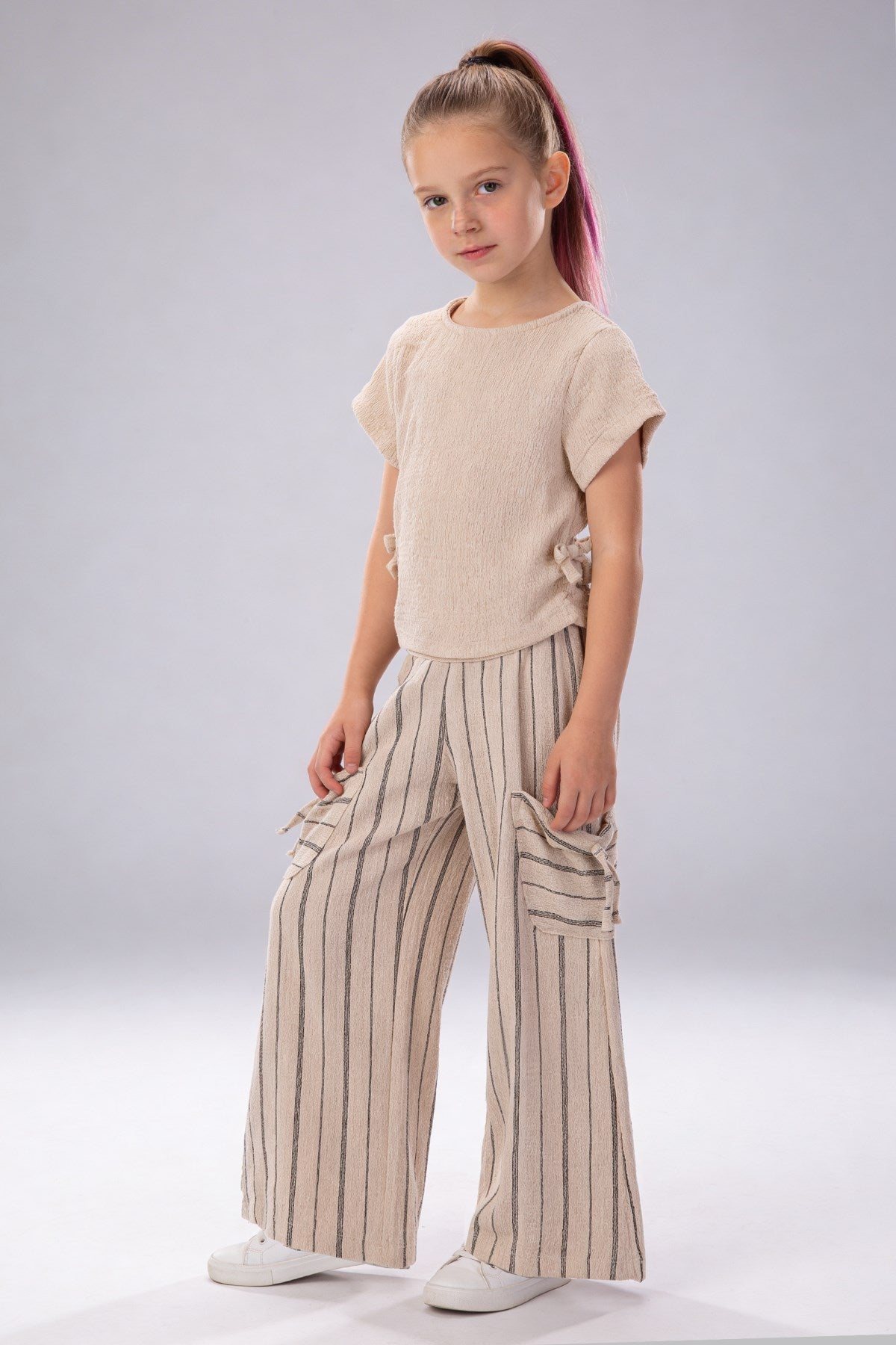 Tuffy Fată Costum Țesătură Doi Piese-4036 - Negru