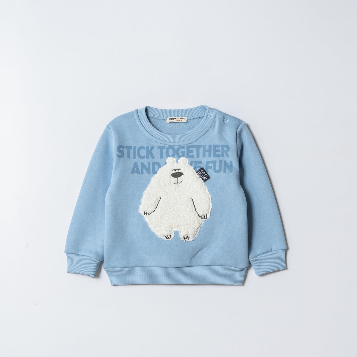 Tuffy Together Have Fun Imprimeu Urs Baietel Bluza - 095 - Gri Deschis