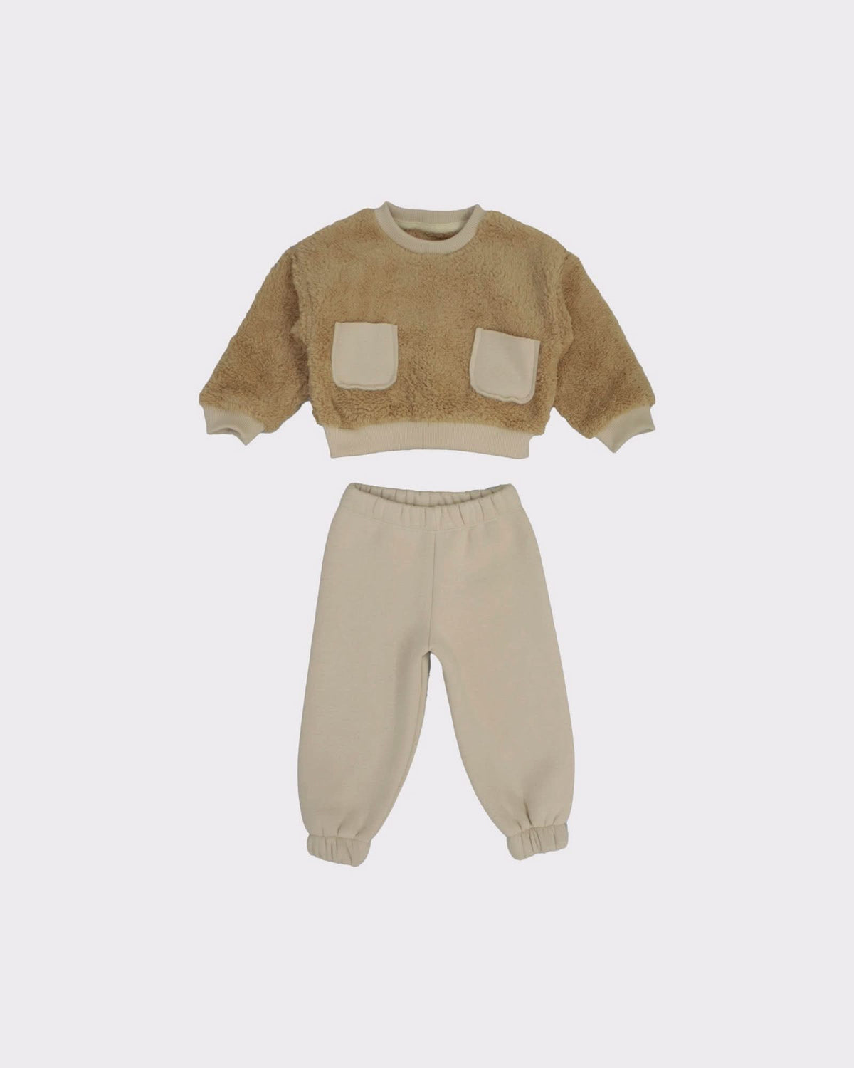 Bebek Cepli Peluş Sweatshirt ve Eşofman | 6 Ay–4 Yaş | RG Brand | RG356 - SİYAH