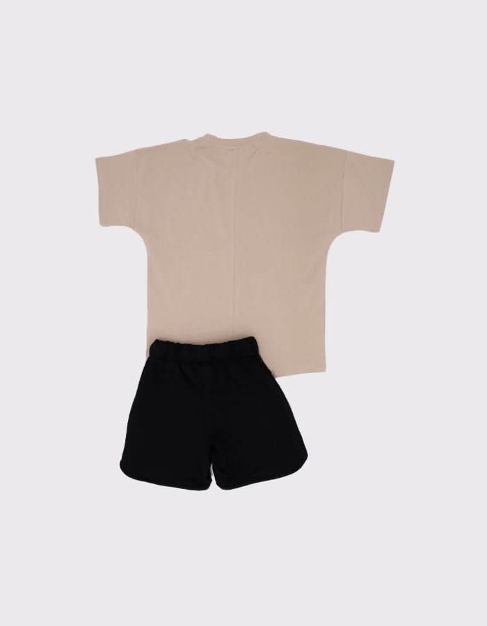 Unisex Çocuk %100 Pamuk Tişört Şort Takımı | 3–9 Yaş | RG Brand | RG1559 - MAVİ
