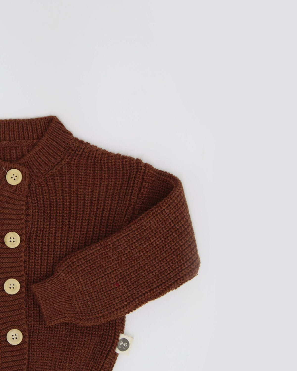 Kız ve Erkek Bebek Triko Hırka | 6 Ay–3 Yaş | RG Brand | RG344 - KİREMİT