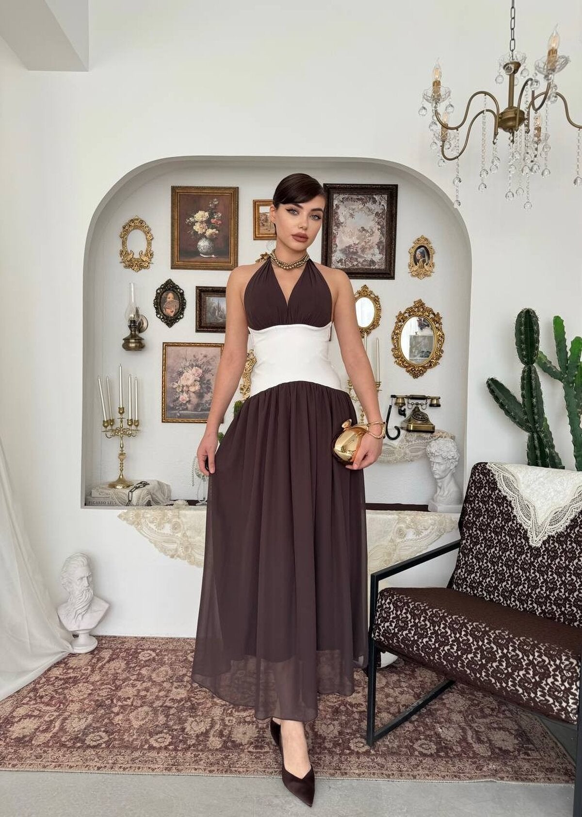 Rochie cu aspect de corset Unre