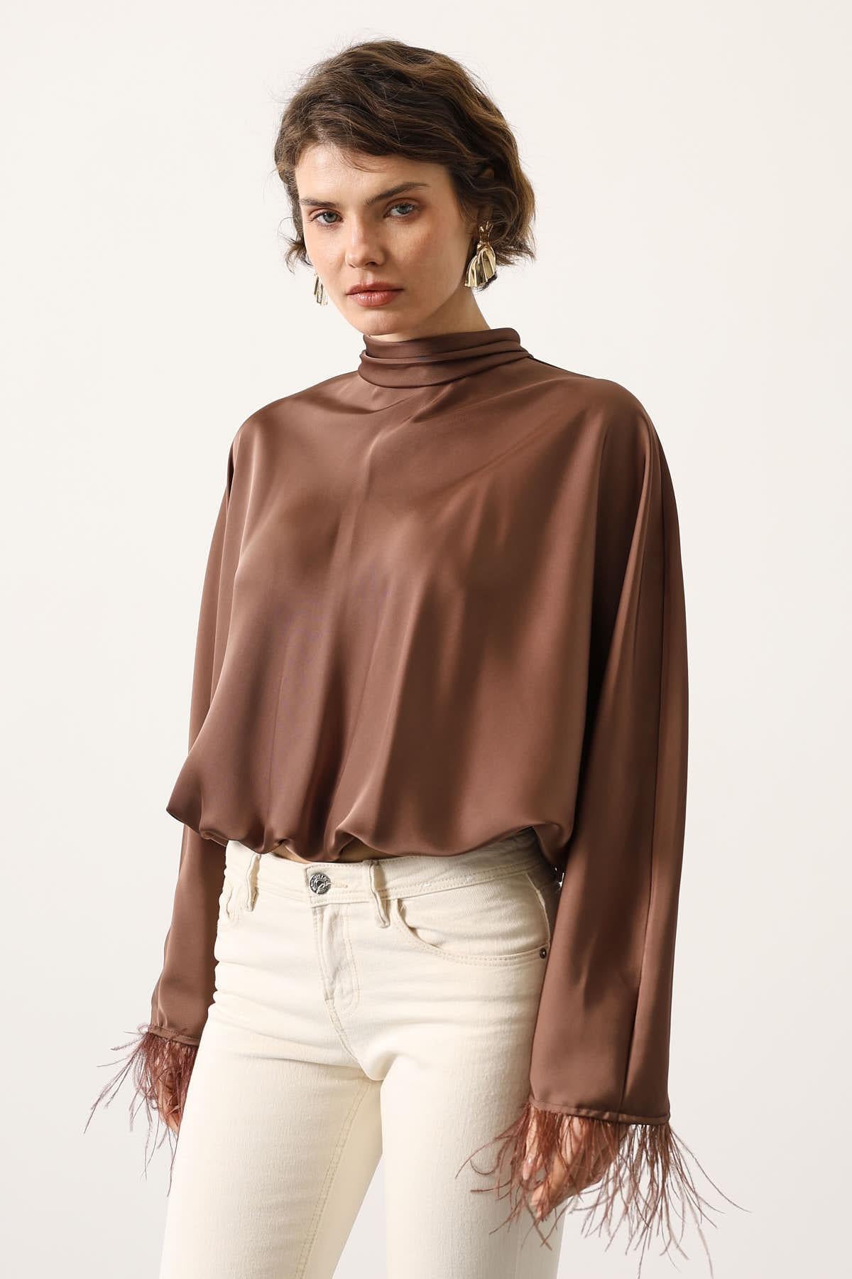 BLUZA CU LEGARE ACASĂ - Maro