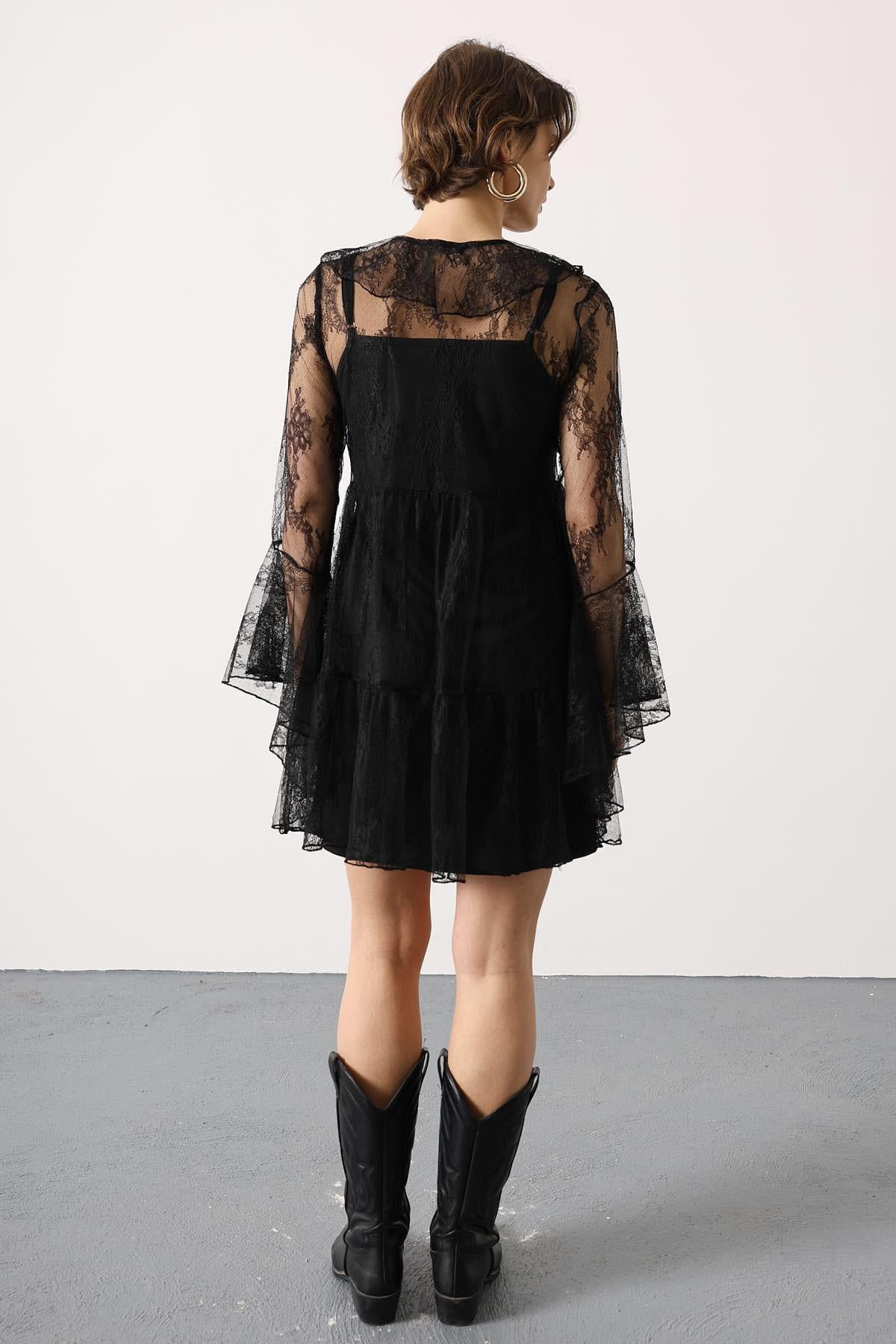 ROCHIE DIN DANTELĂ - Negru
