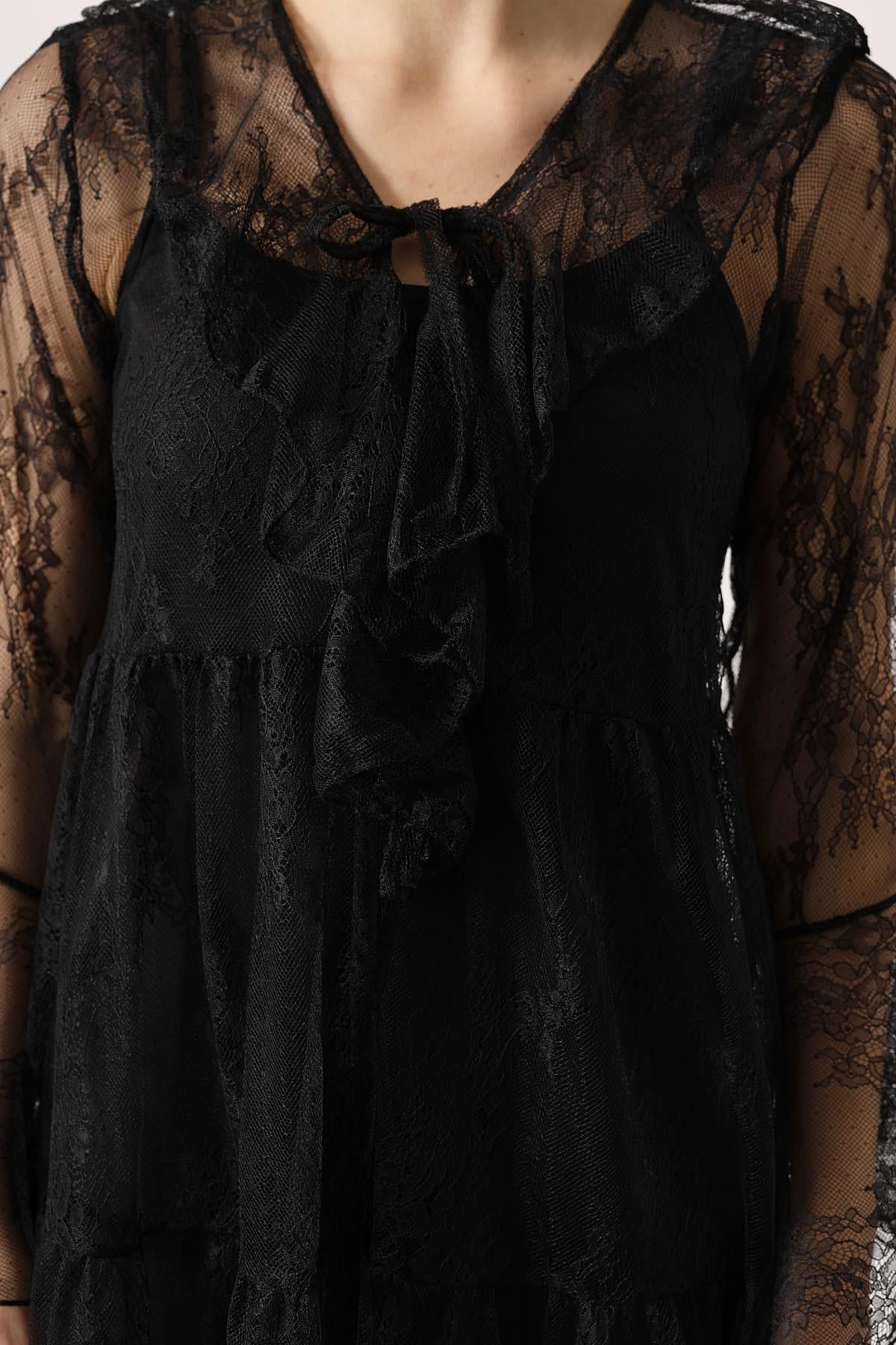 ROCHIE DIN DANTELĂ - Negru