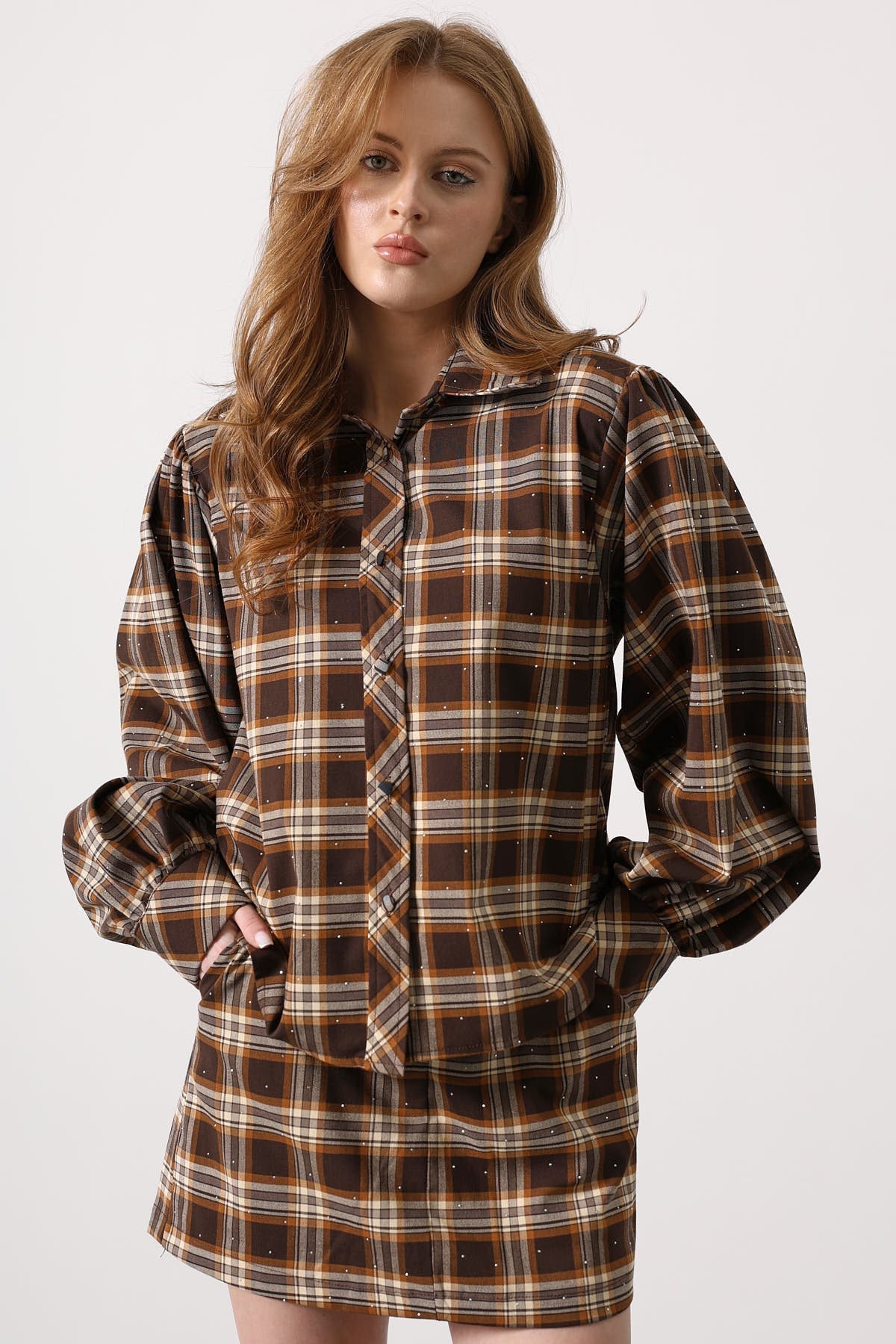 BLUZA ECOZALÁ CU VOLANE - MARO-BEJ
