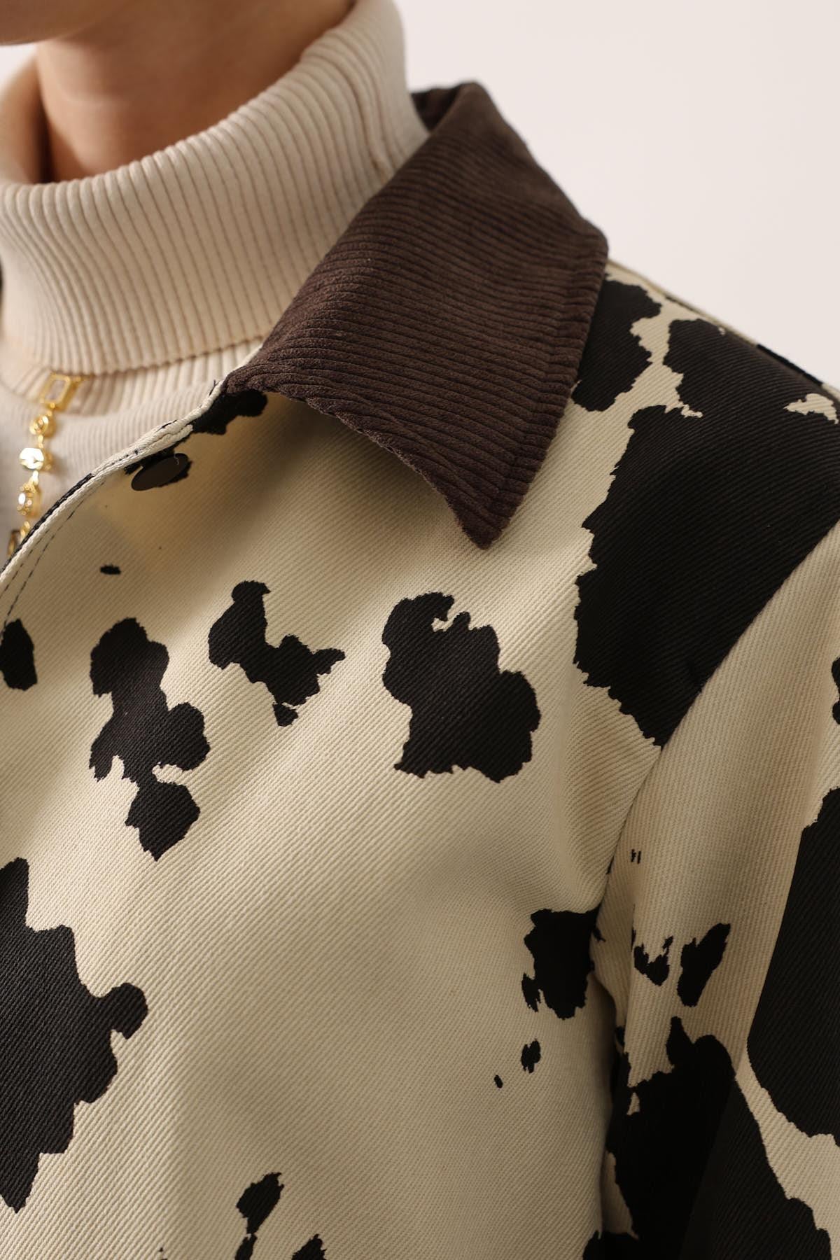 JACHETĂ DIN VELUR LEOPARD - MODEL IMPRIMAT