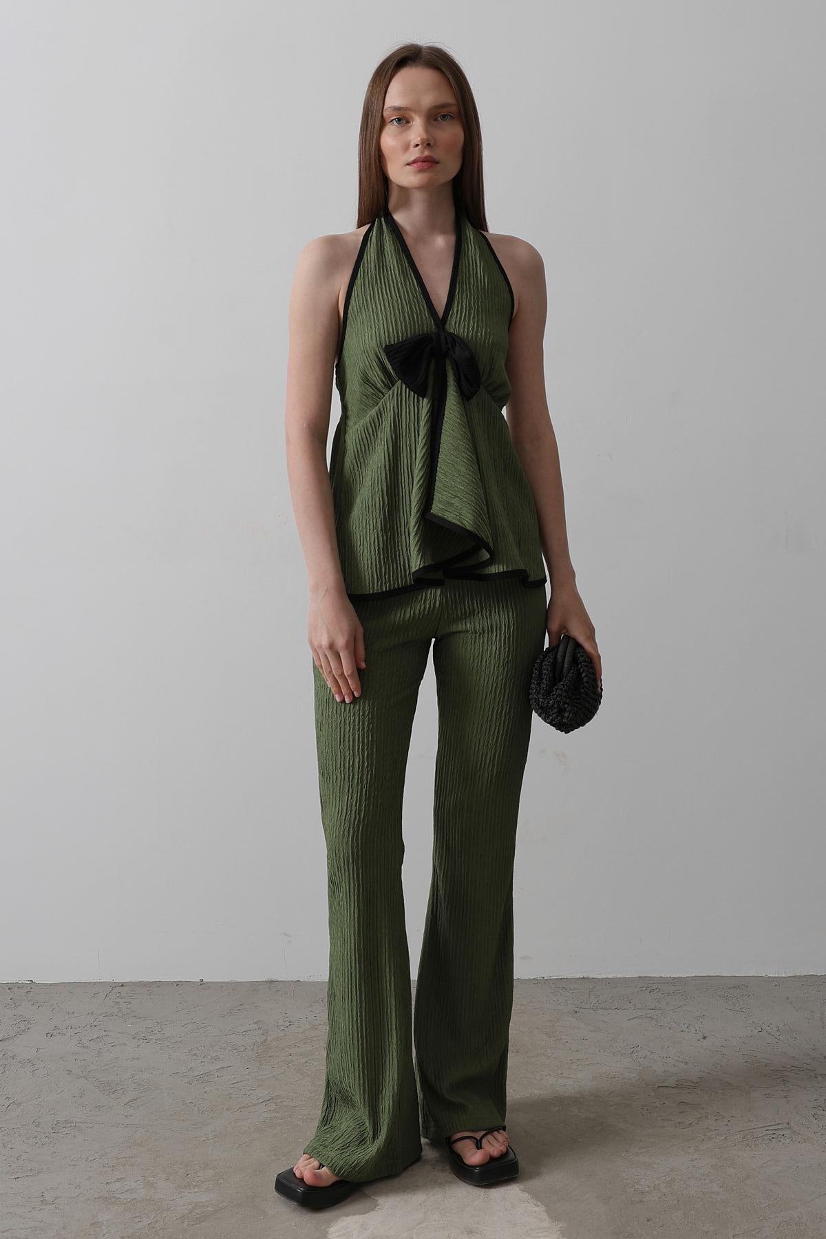 Set Tricot cu Detaliu Fundă - Cachi