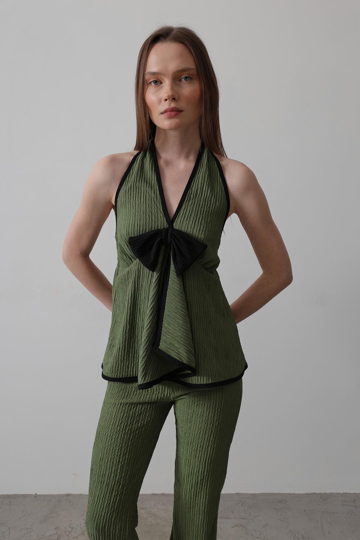 Set Tricot cu Detaliu Fundă - Cachi