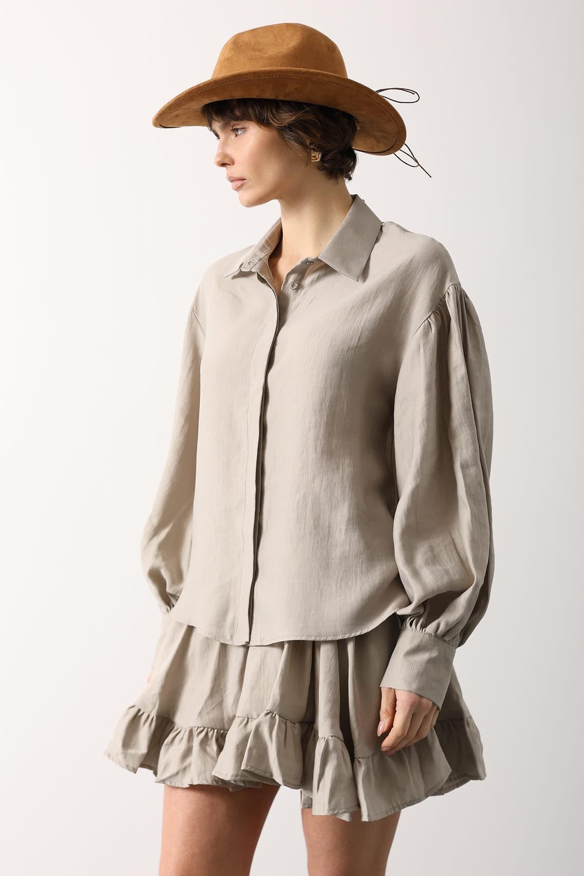 BLUZA CU MÂNECI LARGI - Piatra