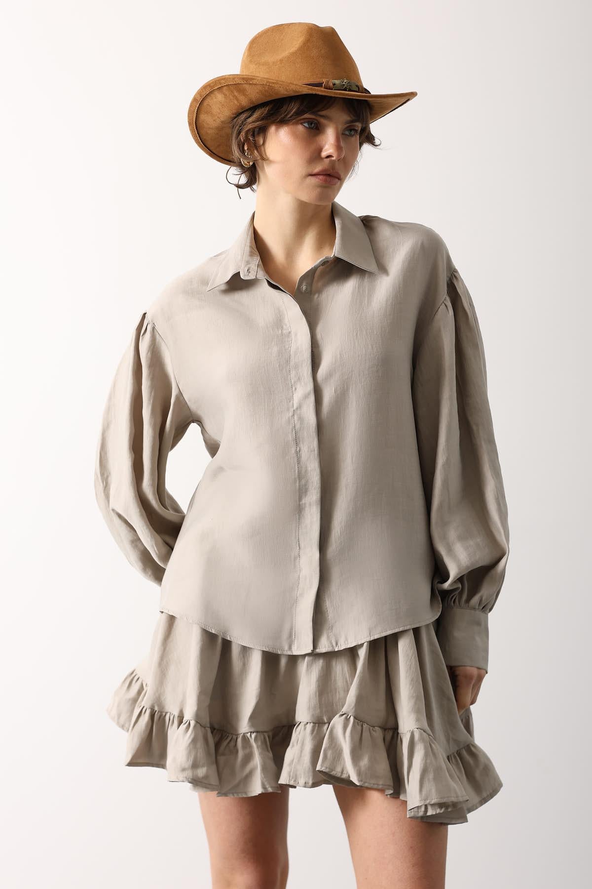 BLUZA CU MÂNECI LARGI - Piatra