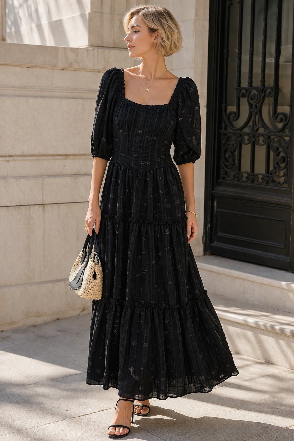 ROCHIE PUFATĂ - Negru