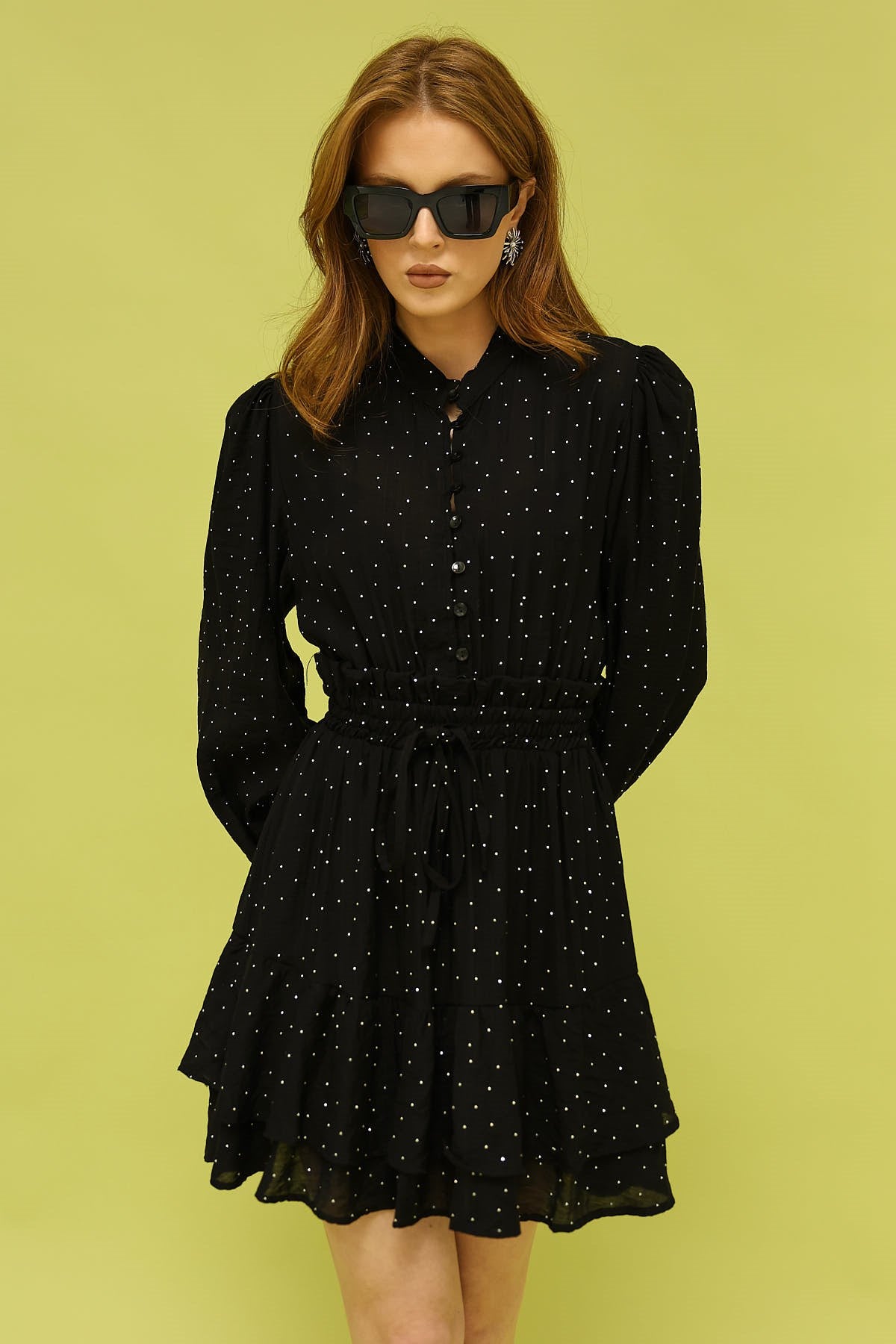 ROCHIE CU VOLANE - Negru