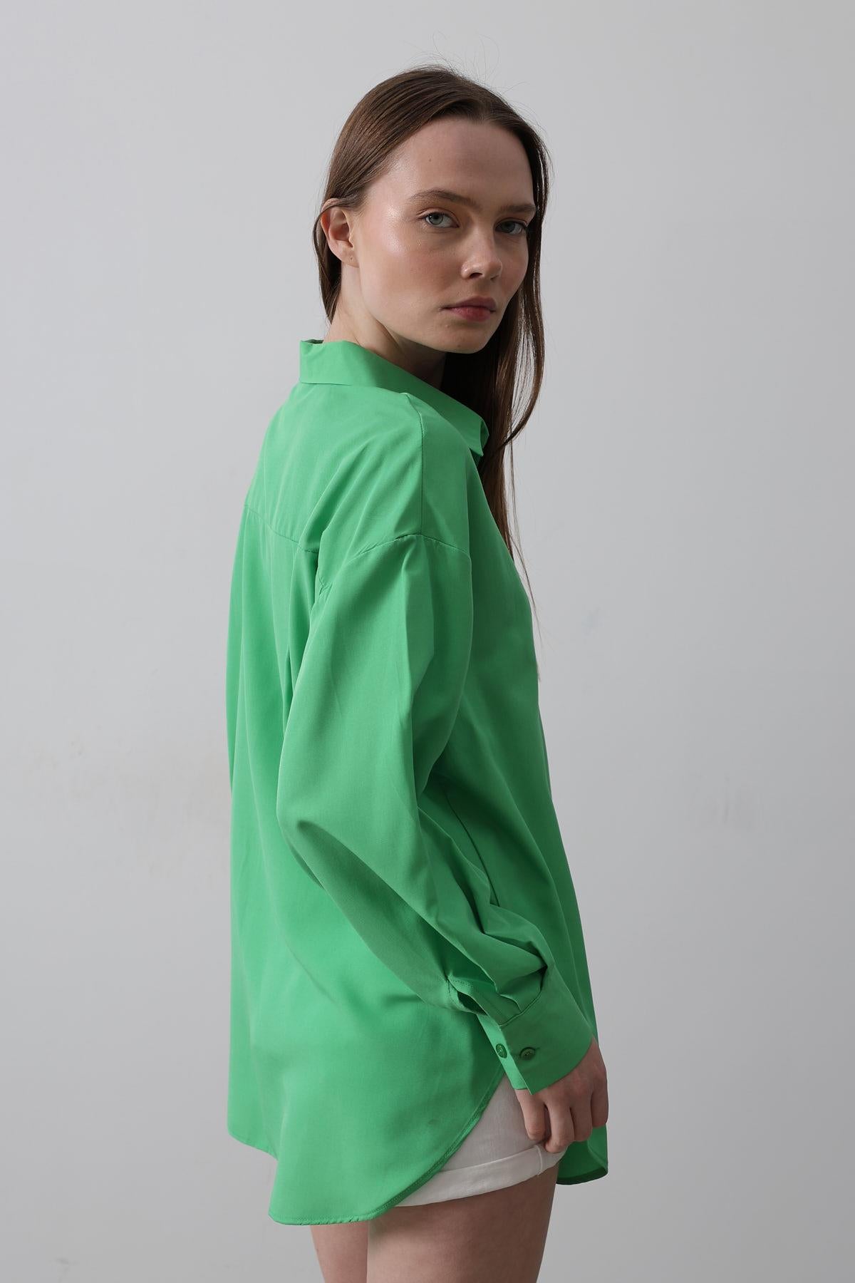 Cămașă Manecă Lungă - Verde Deschis