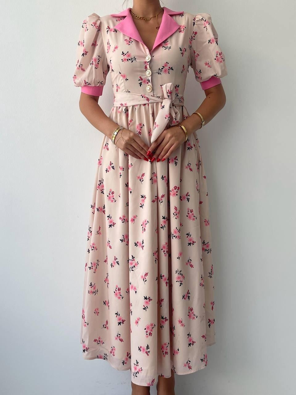 Rochie Midi Vesoul cu guler tip cămașă