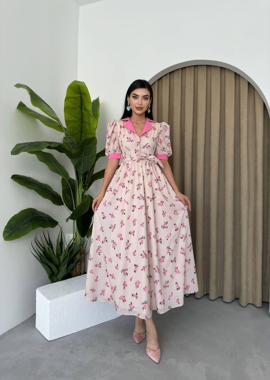 Rochie Midi Vesoul cu guler tip cămașă
