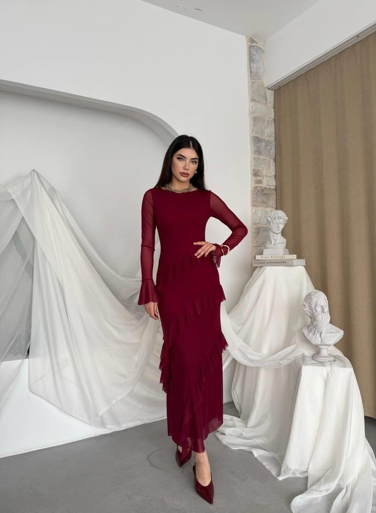 Rochie Vexi cu volane