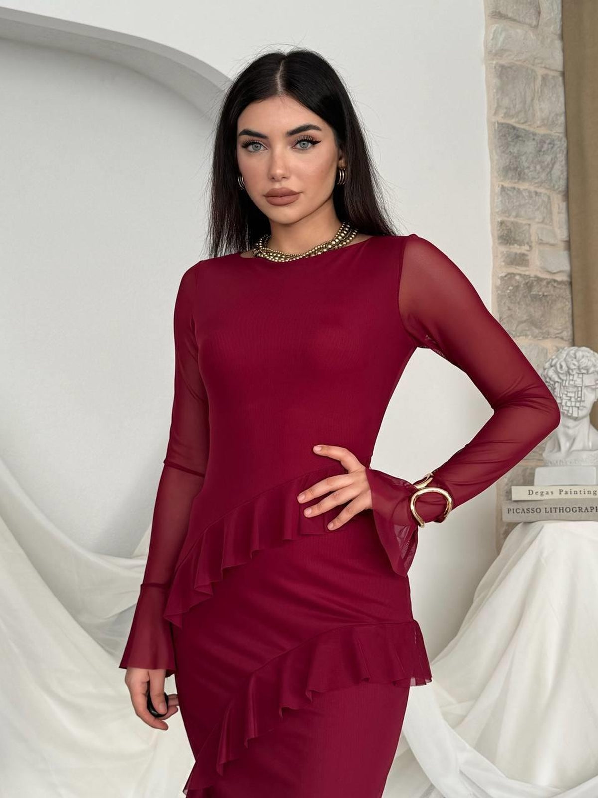 Rochie Vexi cu volane
