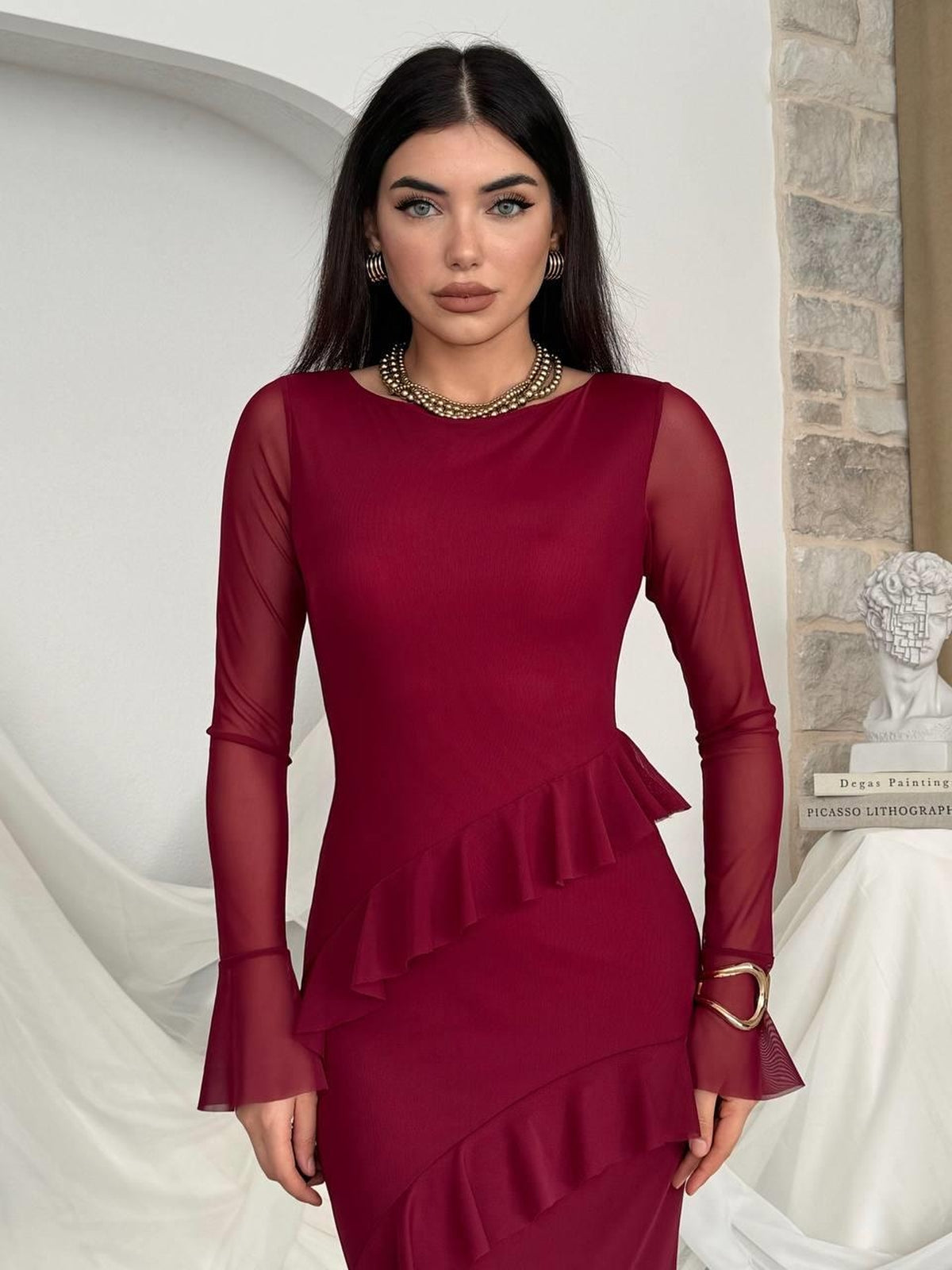 Rochie Vexi cu volane
