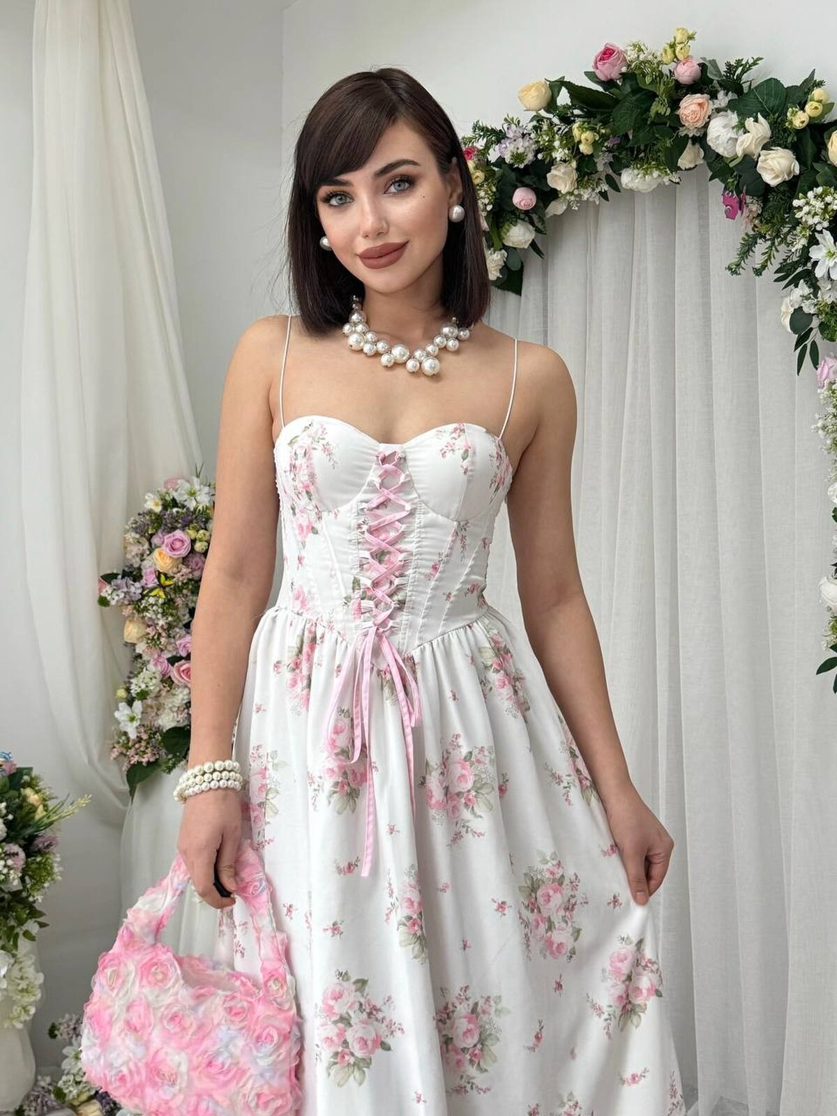 Rochie Vrone cu Detalii din Șiret