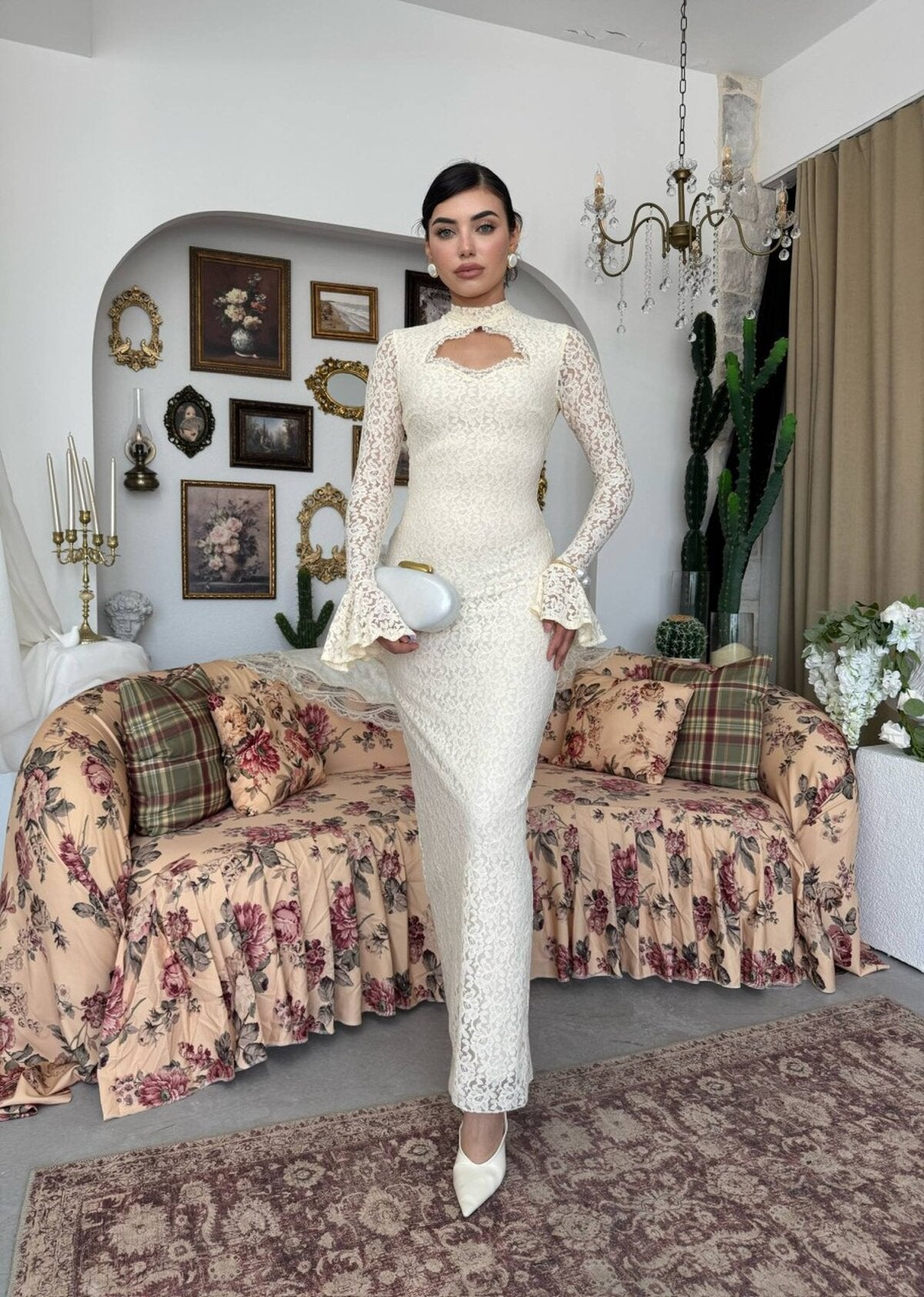 Wexo Göğüs Dekolte Detaylı Elbise