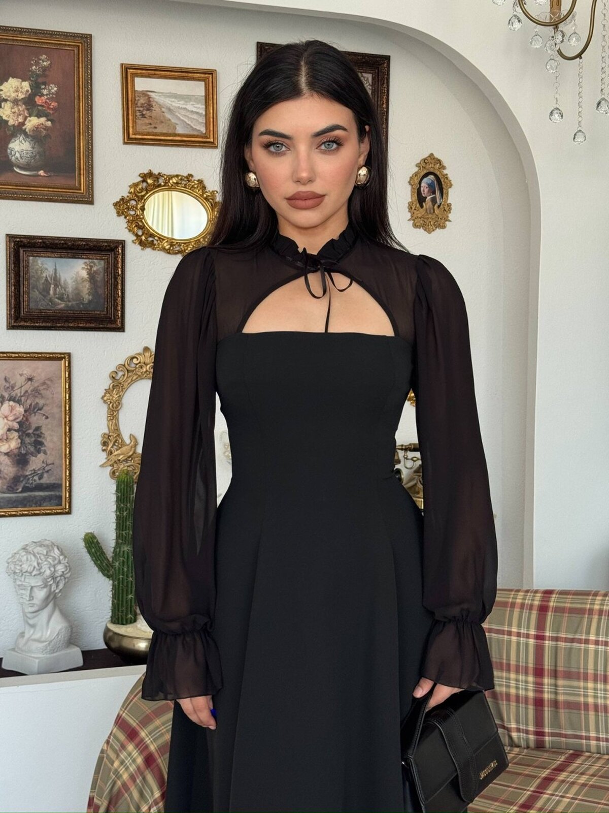 Rochie Wome cu detalii tip pelerină