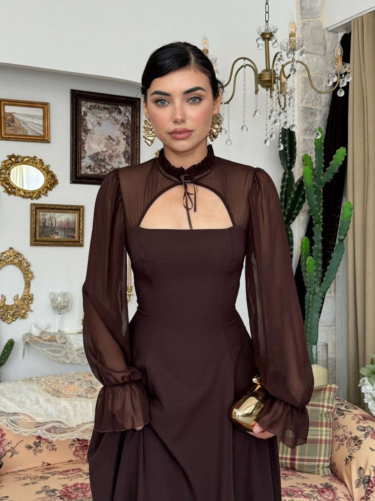 Rochie Wome cu detalii tip pelerină