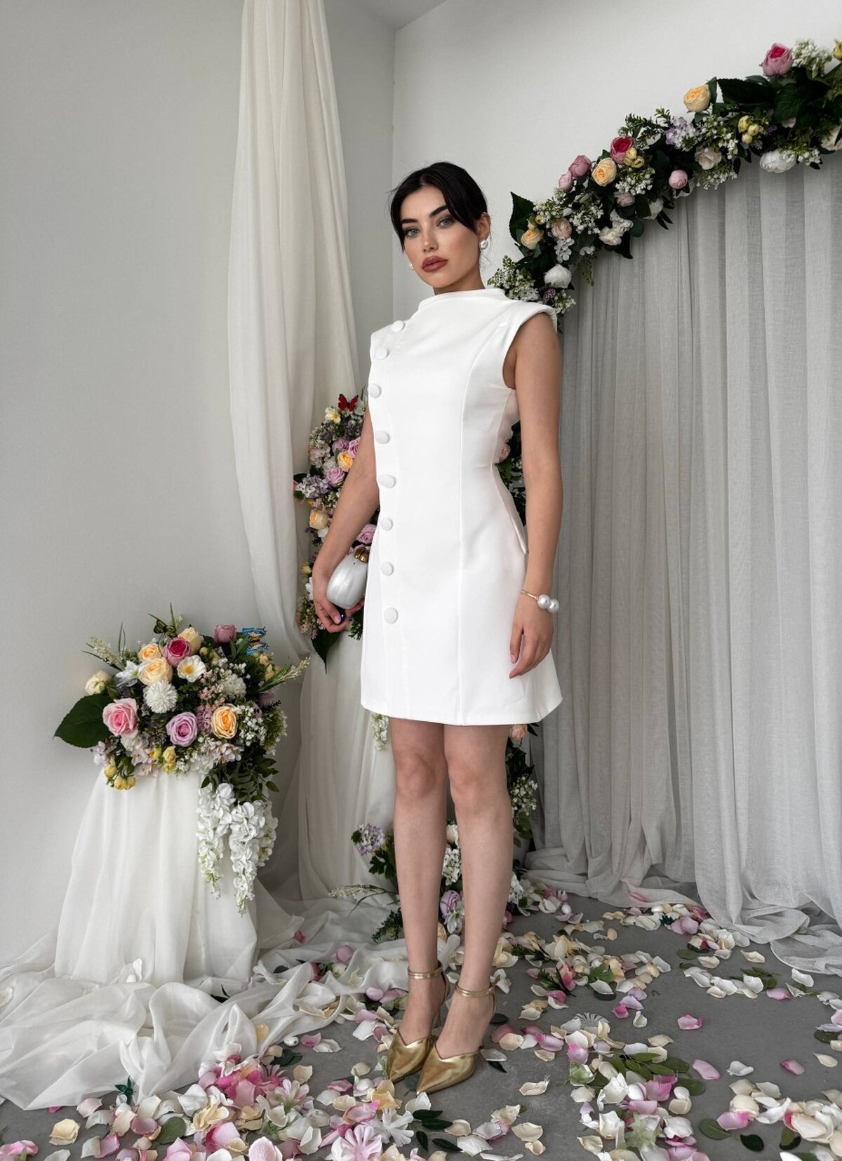 Rochie Xaes cu detalii nasturi