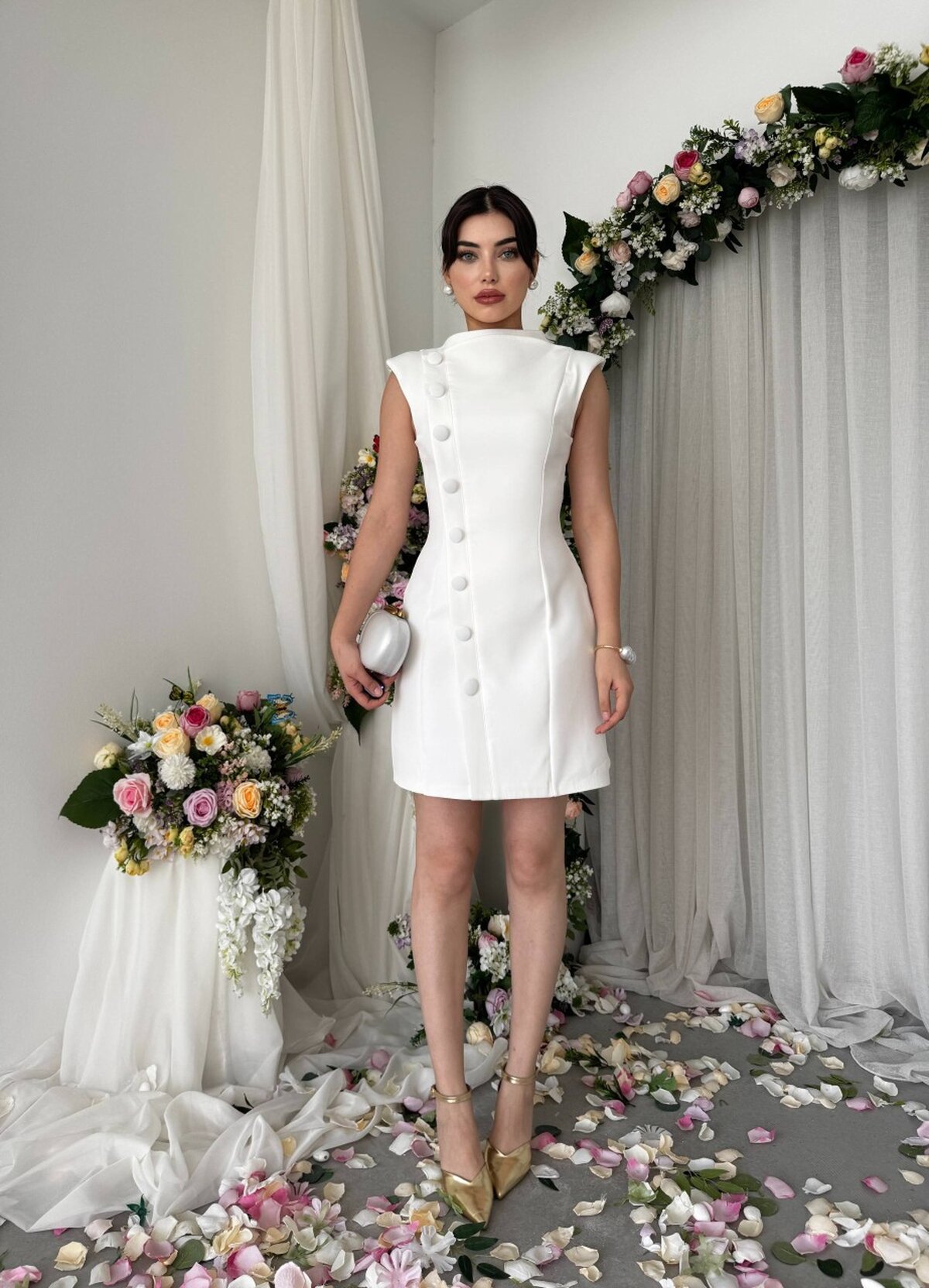 Rochie Xaes cu detalii nasturi