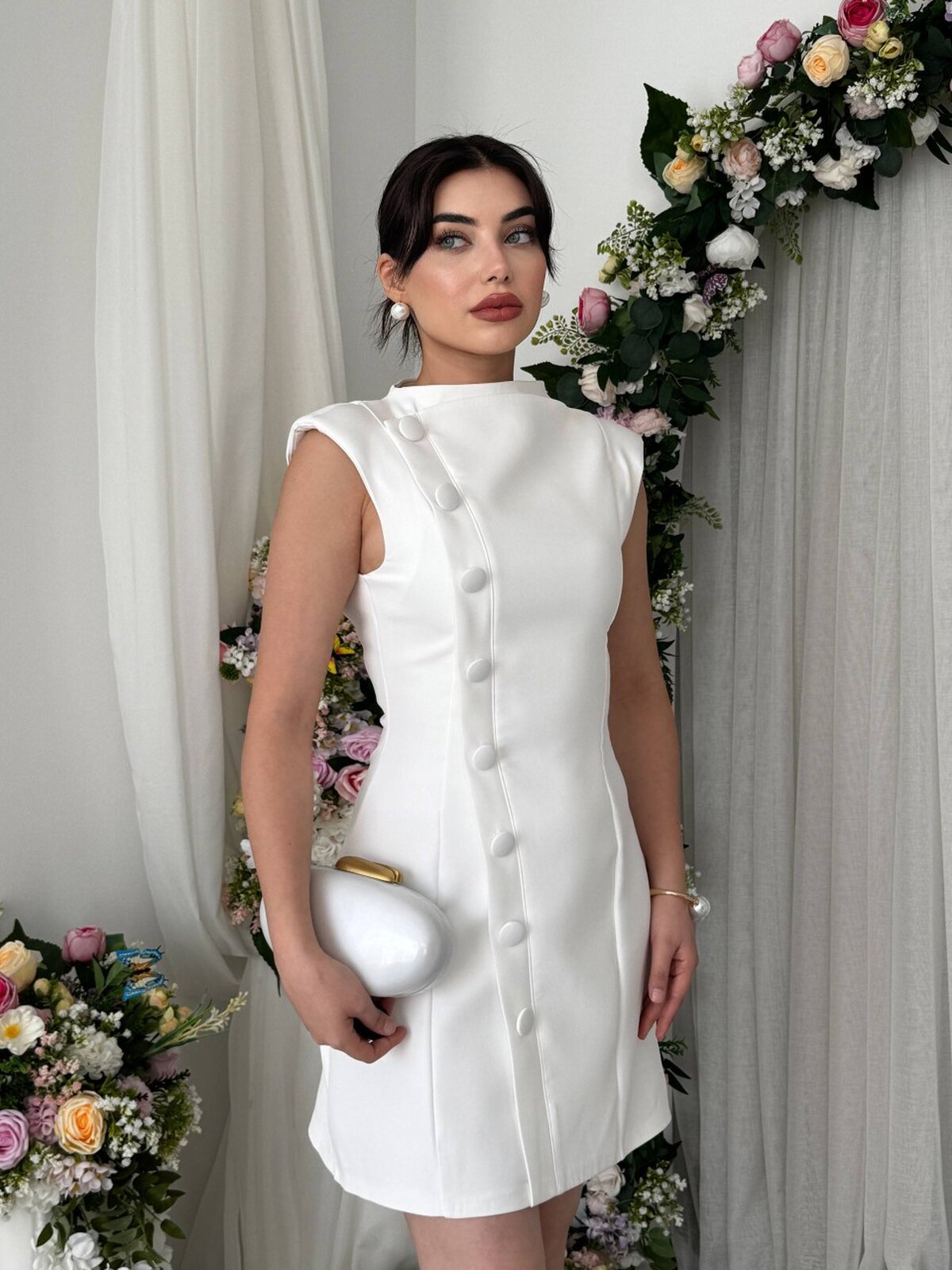Rochie Xaes cu detalii nasturi