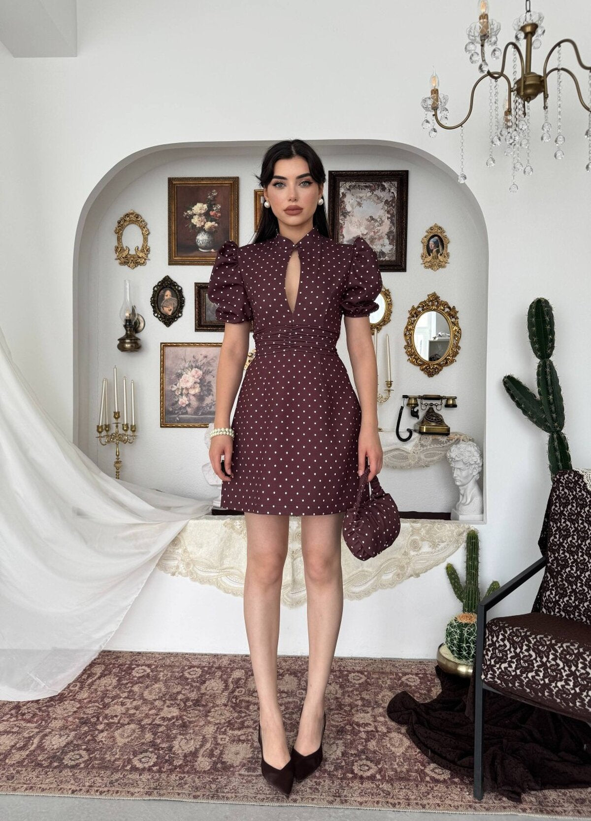 Yues Cut Out Detaylı Elbise