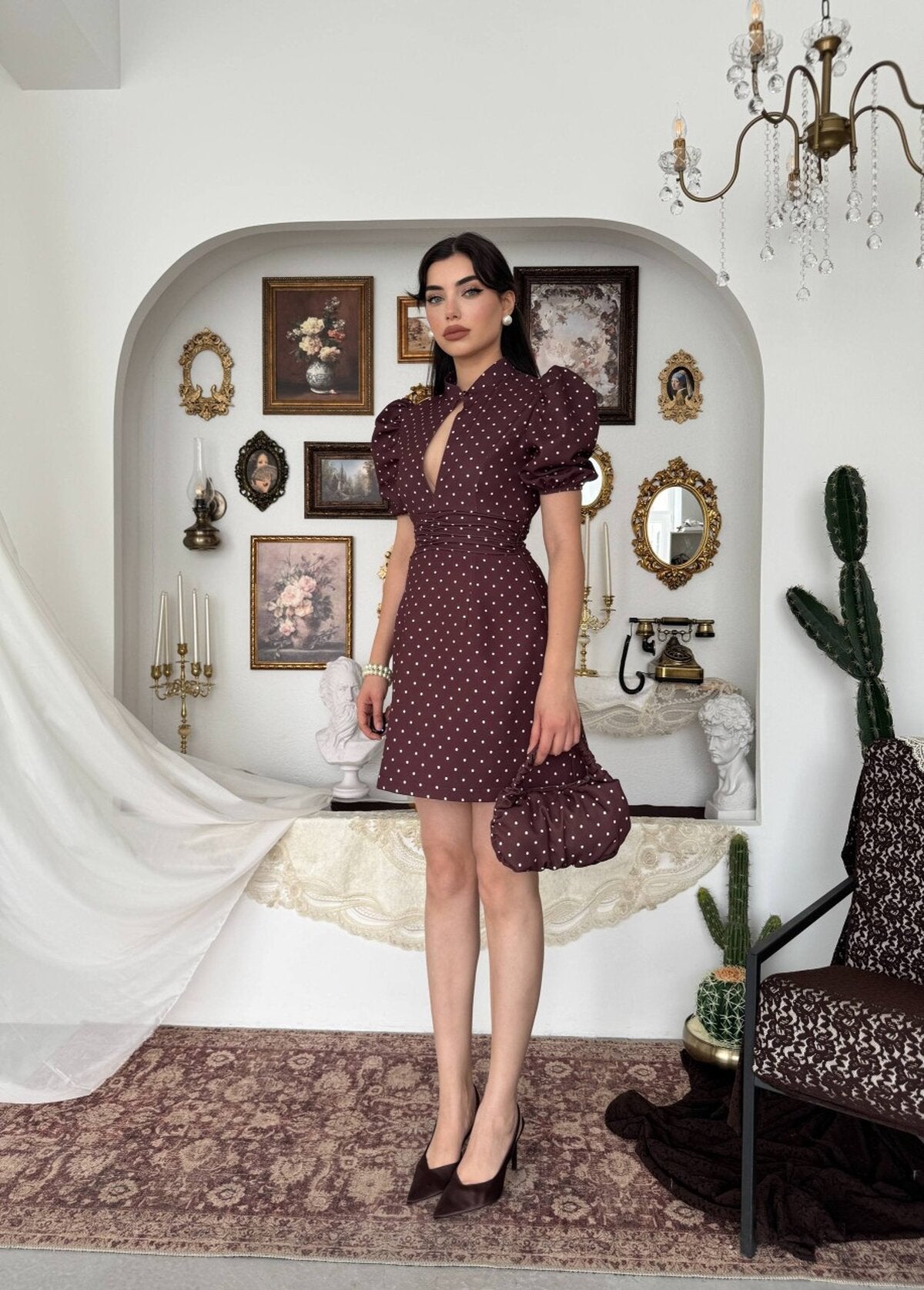 Yues Cut Out Detaylı Elbise