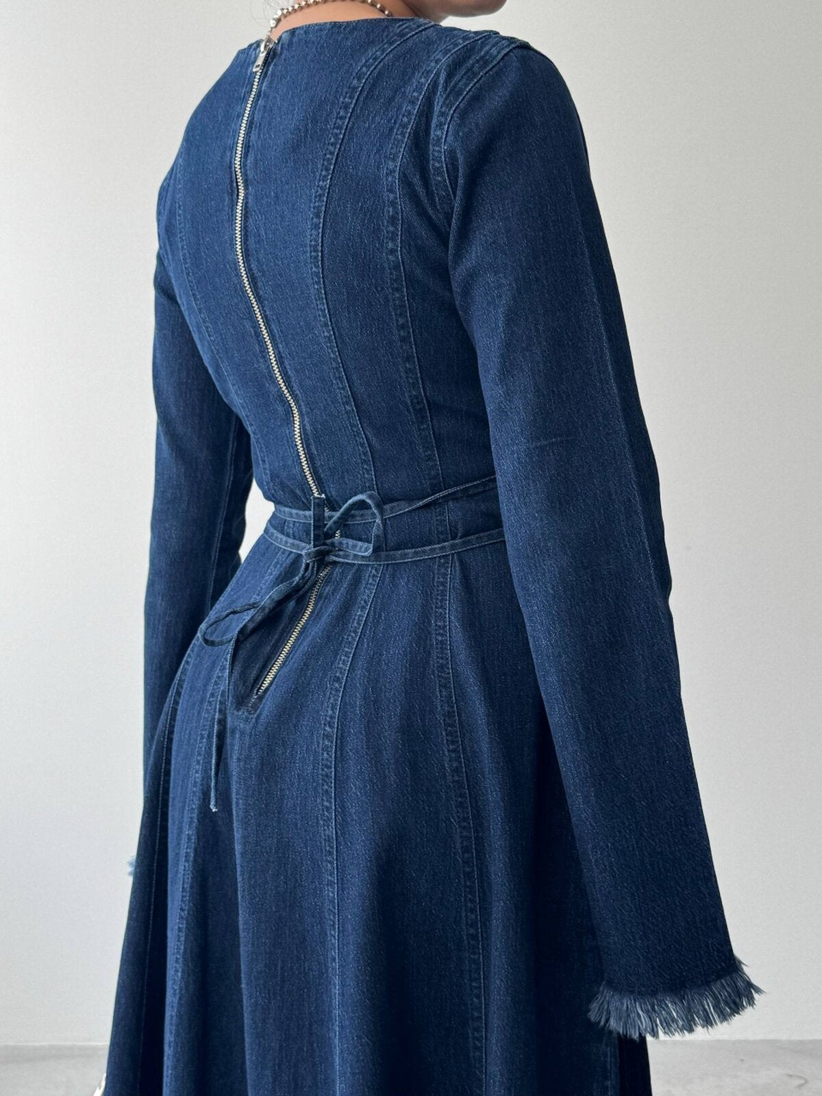 Rochie din denim tinerească