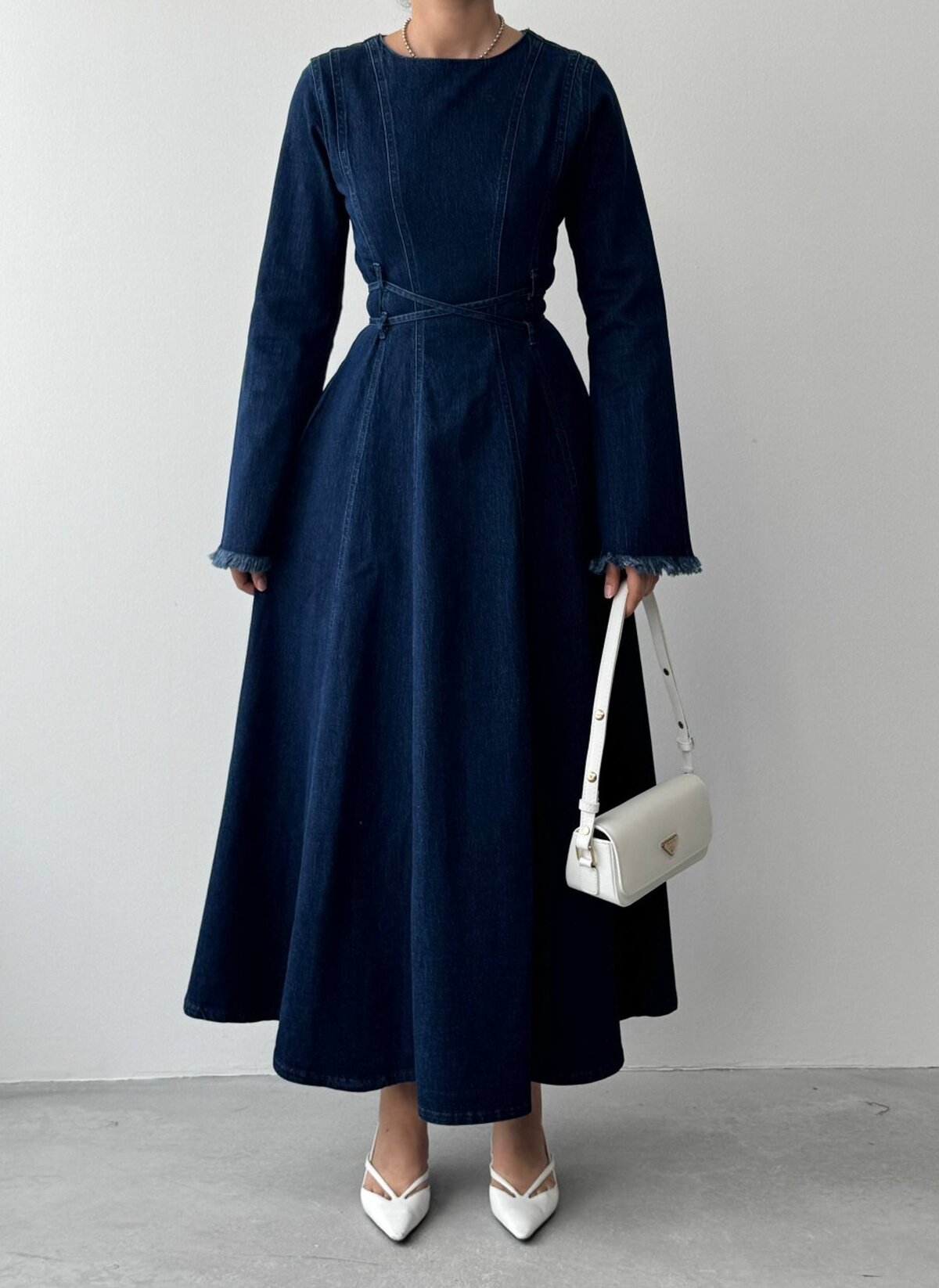 Rochie din denim tinerească