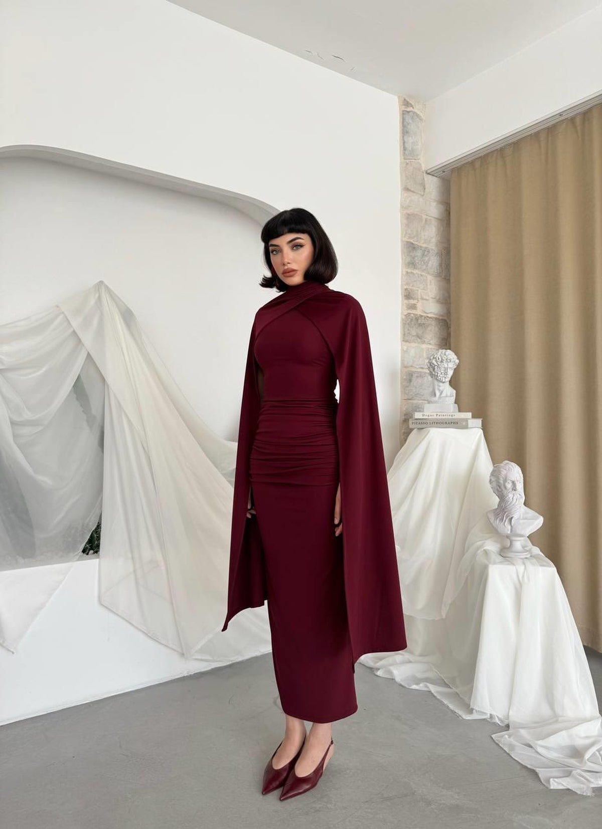 Rochie cu pelerină Zeyna