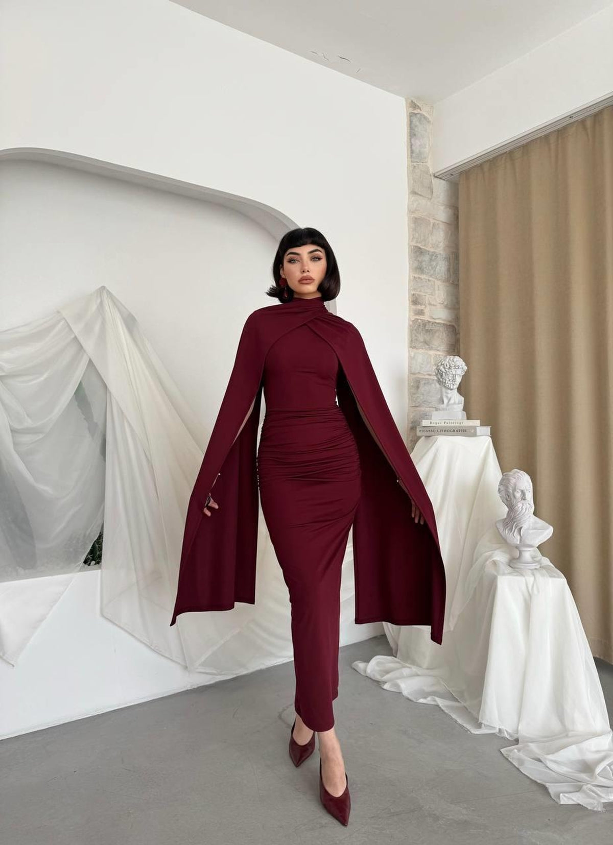 Rochie cu pelerină Zeyna