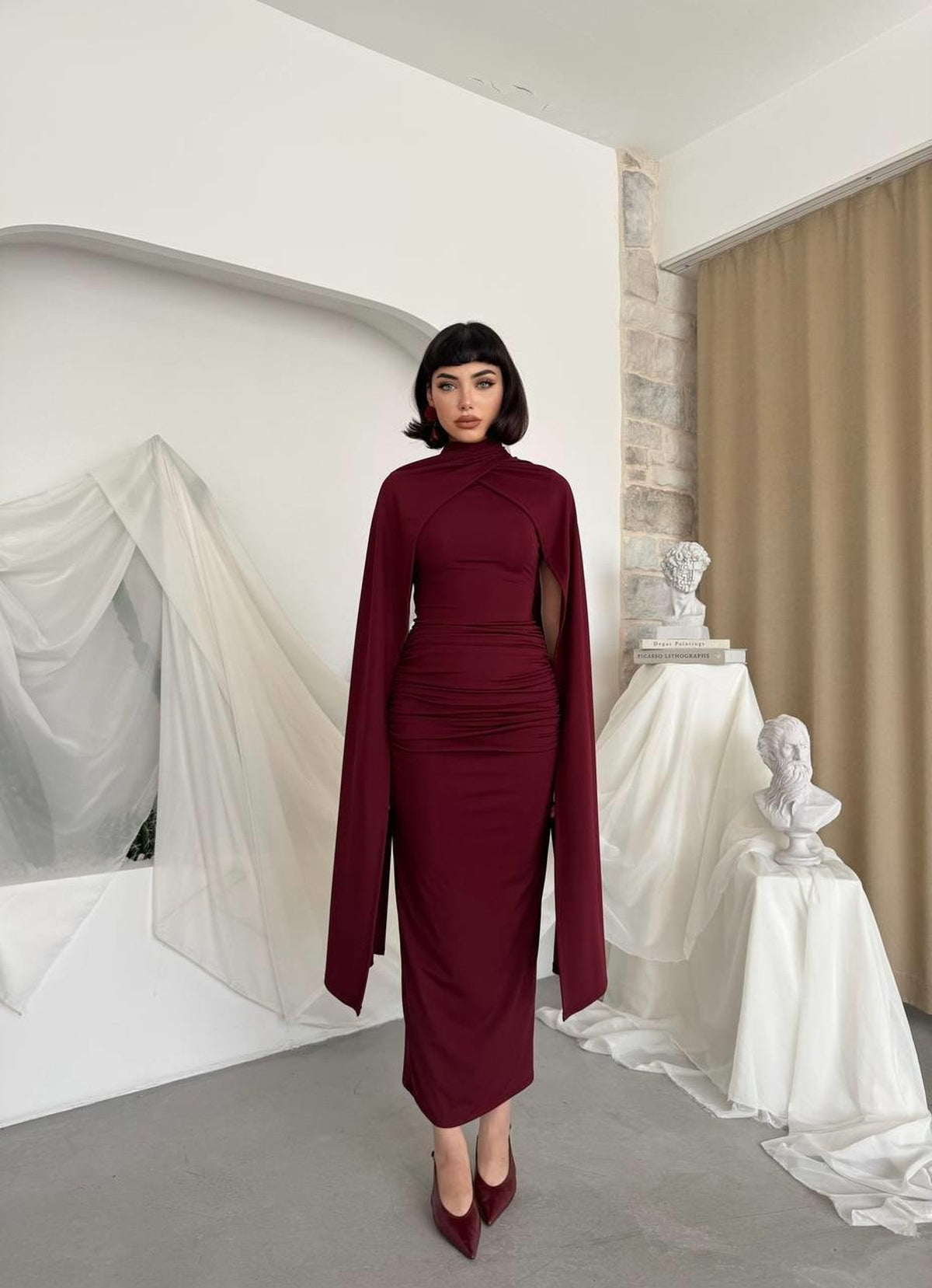 Rochie cu pelerină Zeyna