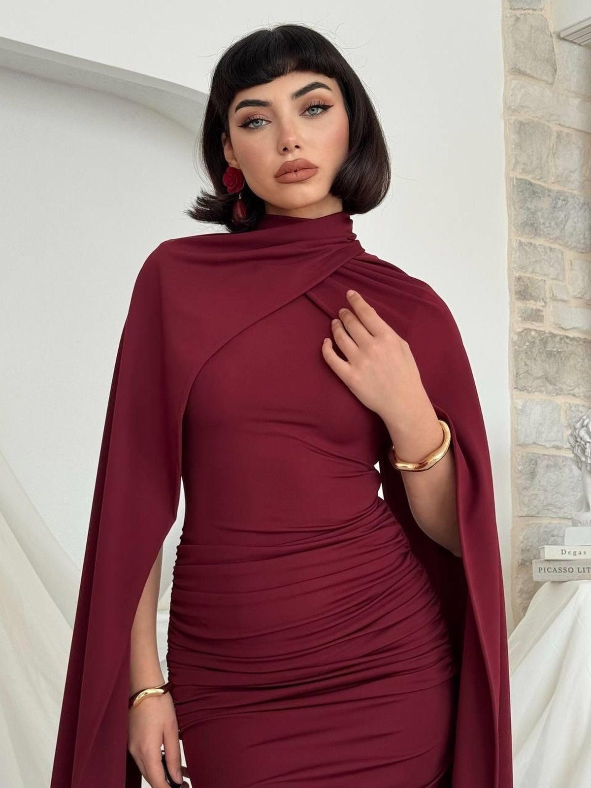 Rochie cu pelerină Zeyna