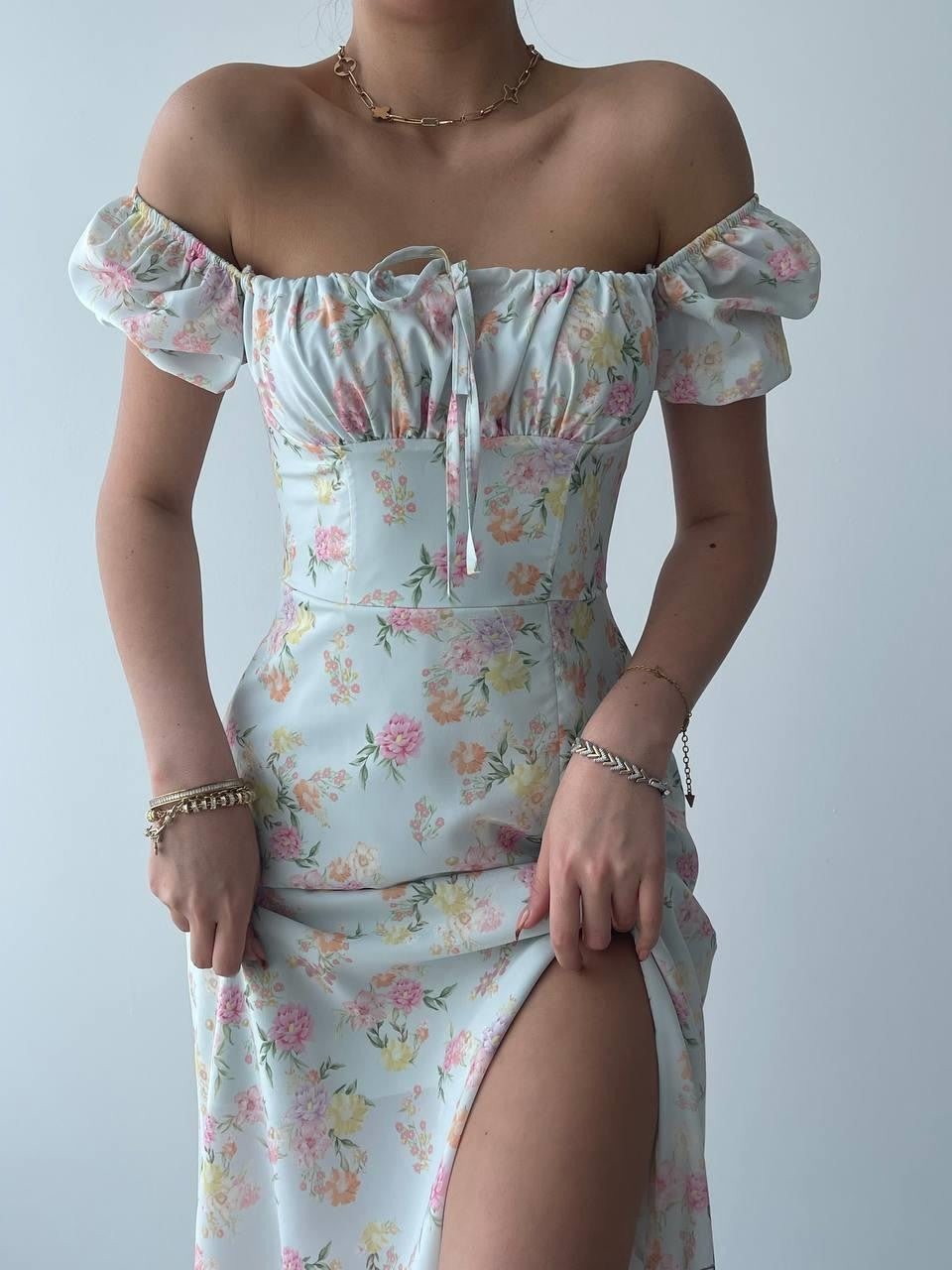 Rochie Zeze cu mâneci bufante