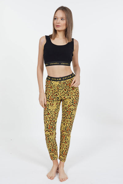 SET PIJAMA SCURTĂ CU BRETELE LYC SUPREM PENTRU FEMEI, CU ELASTIC - NEGRU
