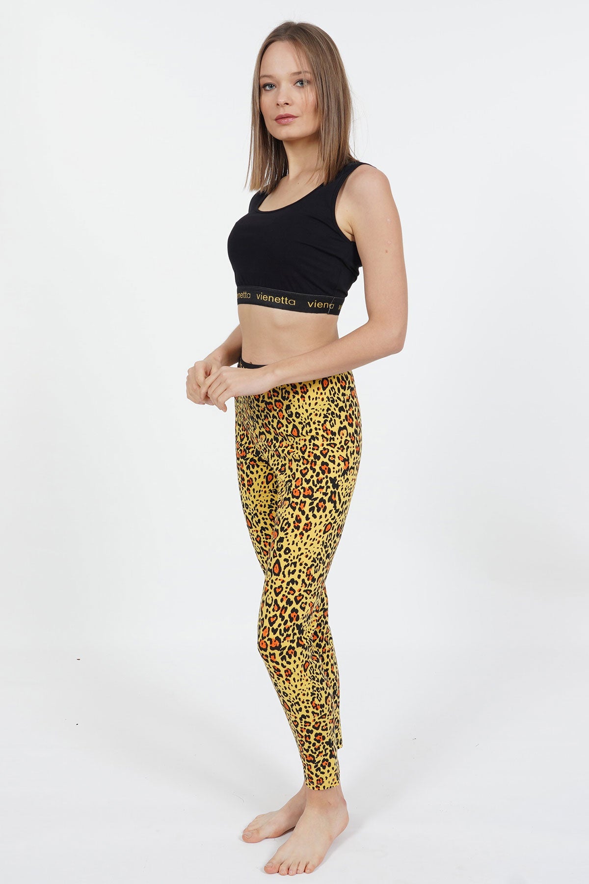 SET PIJAMA SCURTĂ CU BRETELE LYC SUPREM PENTRU FEMEI, CU ELASTIC - NEGRU