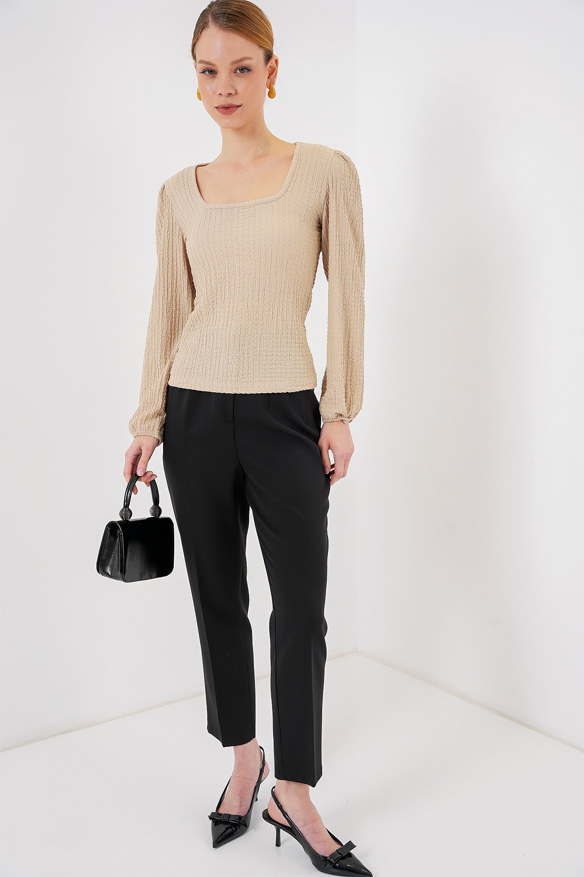0442 Bluza cu maneca lunga - Biscuit