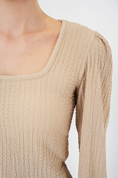 0442 Bluza cu maneca lunga - Biscuit