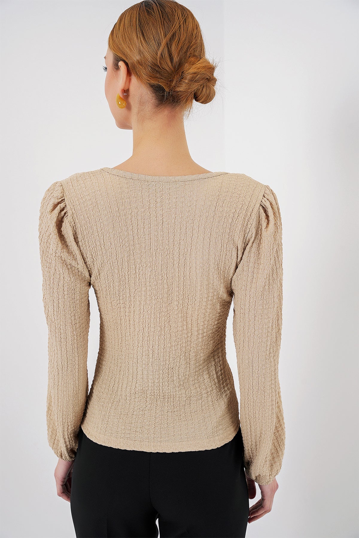 0442 Bluza cu maneca lunga - Biscuit