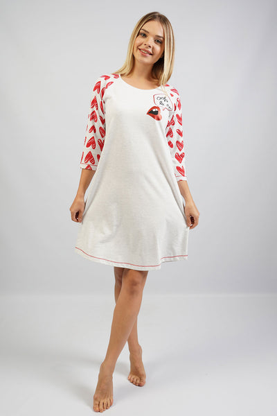 BAYAN P.SUPREM O YAKA 3/4KOL ETEGI OVAL TUNIK - GRAY MELANGE