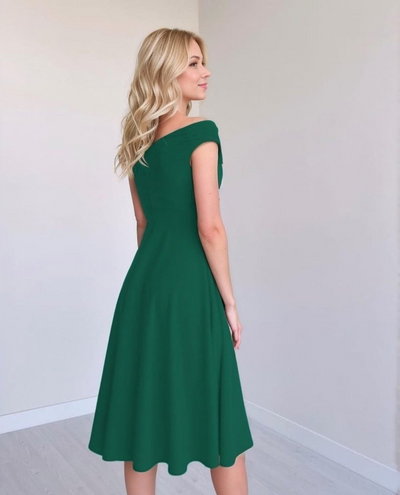 Rochie din crep cu volane, înfășurată, cu mânecă scurtă, pentru femei, 35564