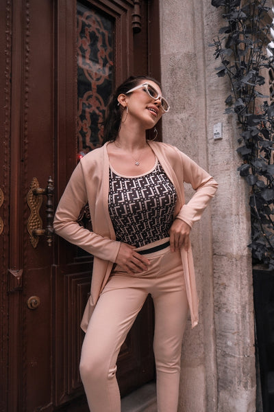 Set de trei piese din crap pentru femei cu mâneci lungi, 37563