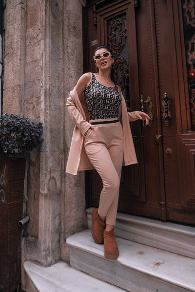 Set de trei piese din crap pentru femei cu mâneci lungi, 37563