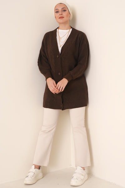 15768 Cardigan tricotat modest - Maro