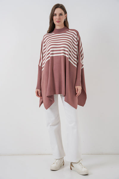 15783 Pulover Poncho cu șliț - D.Garoafă